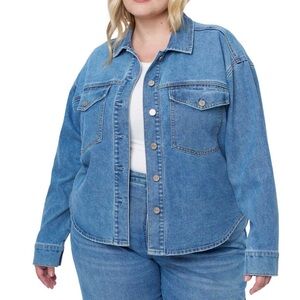 Edited by Remi Bader Denim Blue Jean Jacket Womens XL Plus size oversized 90s